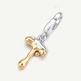 Molten Love Initial Charm Letter T in Sterling Silver