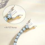 "Blue Bliss" Aquamarin-Tennisarmband aus Sterlingsilber 