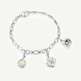 Dunkle Nacht Lolita Feuerball Silberner Charm