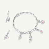 Pink Guardian Heart Silver Charm