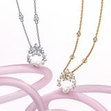 FANCIME "Vega Aureole" Funkelnder Stern Alpha Lyrae Sterling Silber Halskette 