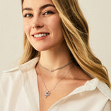 FANCIME „Soluna Nexus“ Alexandrit-Halskette aus Sterlingsilber, Geburtsstein Juni