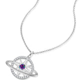 FANCIME „Stellar Promise“ Alexandrit-Halskette aus Sterlingsilber (Geburtsstein Juni)