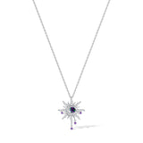 FANCIME „Soluna Nexus“ Alexandrit-Halskette aus Sterlingsilber, Geburtsstein Juni