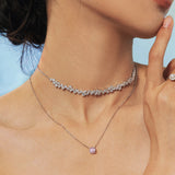 Solar Kiss Silver Necklace with UV Color-Changing Stone