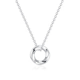 FANCIME „VERLIEBEN“ Paar-Halsketten aus Sterlingsilber mit blauem Zirkon