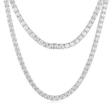 FANCIME „The One“ Moissanit-Tennis-Halskette aus Sterlingsilber