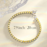 "Renouvellement de l'Esprit" Bracelet Tennis en Argent Sterling Citrine Jaune