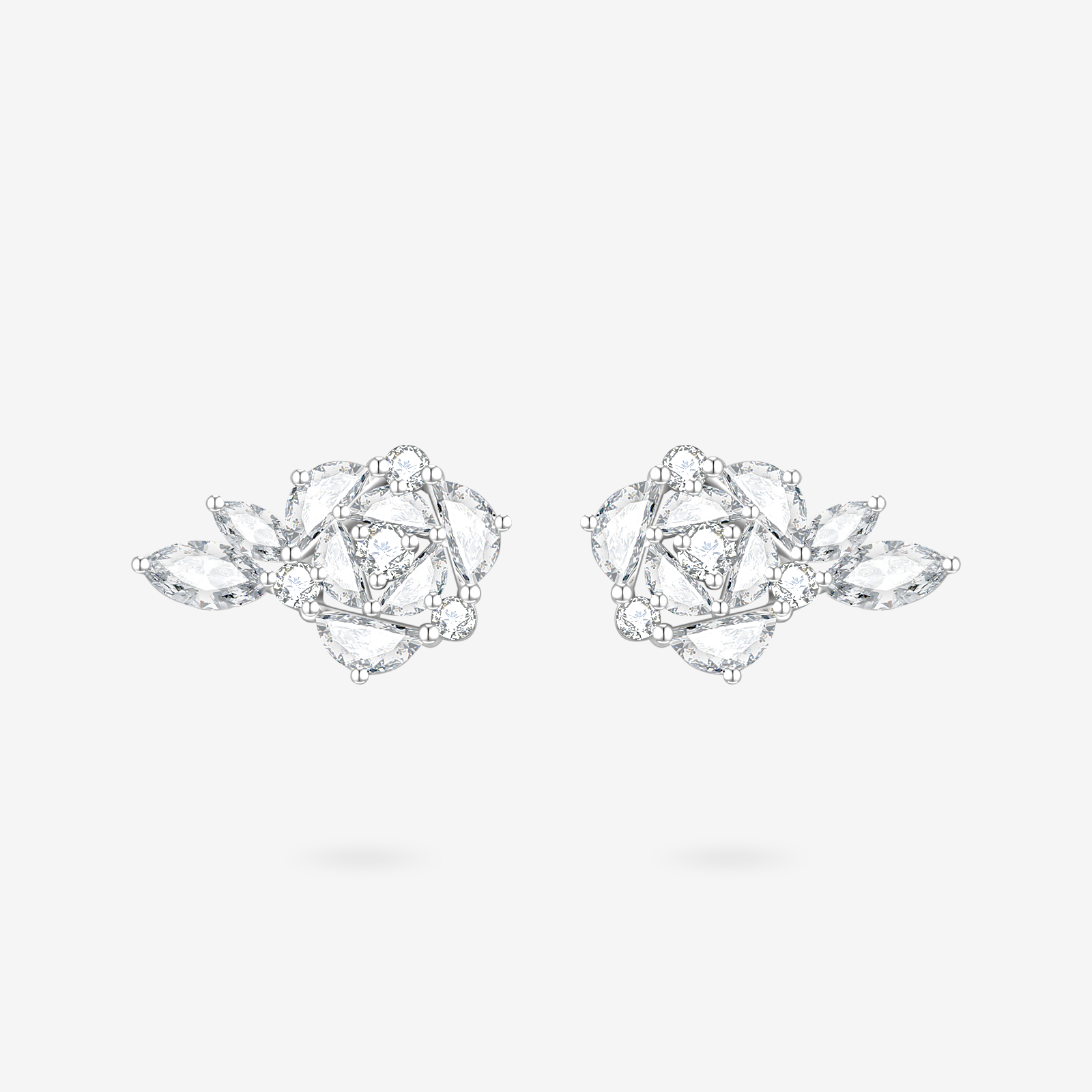 FANCI ME "Blooming Rose" Sterling Silver Post Earrings Main