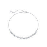 Starlit Aria Galaxy Tennis Halskette aus Sterlingsilber, verstellbar 