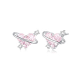 FANCIME „Sweetheart“ Pink Planet Ohrstecker aus Sterlingsilber