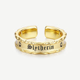 Bague en argent sterling de la maison Serpentard x Harry Potter FANCIME