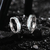 FANCIME „Light Year“ Leuchtende, verstellbare Partnerringe aus Sterlingsilber