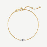 0,31 Karat im Labor gezüchteter Diamant Marquise Solitär Armband in 14K Gelbgold