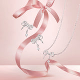 FANCIME „Dream Bow“ Schmetterlingsschleifen-Halskette aus Sterlingsilber
