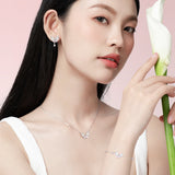 FANCIME „Pearl Kiss“ Schmetterlings-Schleifenarmband aus Sterlingsilber
