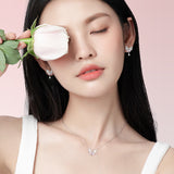 FANCIME „Pearl Kiss“ Ohrringe mit Schmetterlingsschleife aus Sterlingsilber