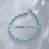 "Glamour Radiance" Bracelet en argent sterling avec turquoise bleue taillée fantaisie