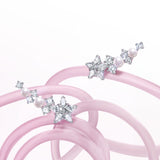 FANCIME "Vega Whisper" Twinkling Star Alpha Lyrae Sterling Silber Ohrstecker 