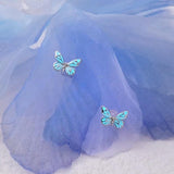 FANCIME „Starlight Butterfly“ Ohrringe aus leuchtendem Emaille und Sterlingsilber