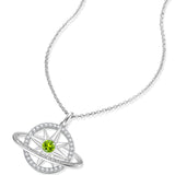 FANCIME „Stellar Promise“ Peridot-Geburtsstein-Halskette aus Sterlingsilber für August