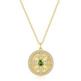 FANCIME „Lumen Star“ Peridot-Halskette aus Sterlingsilber, Geburtsstein August