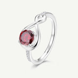 Infinite Embrace Promise Ring In Garnet