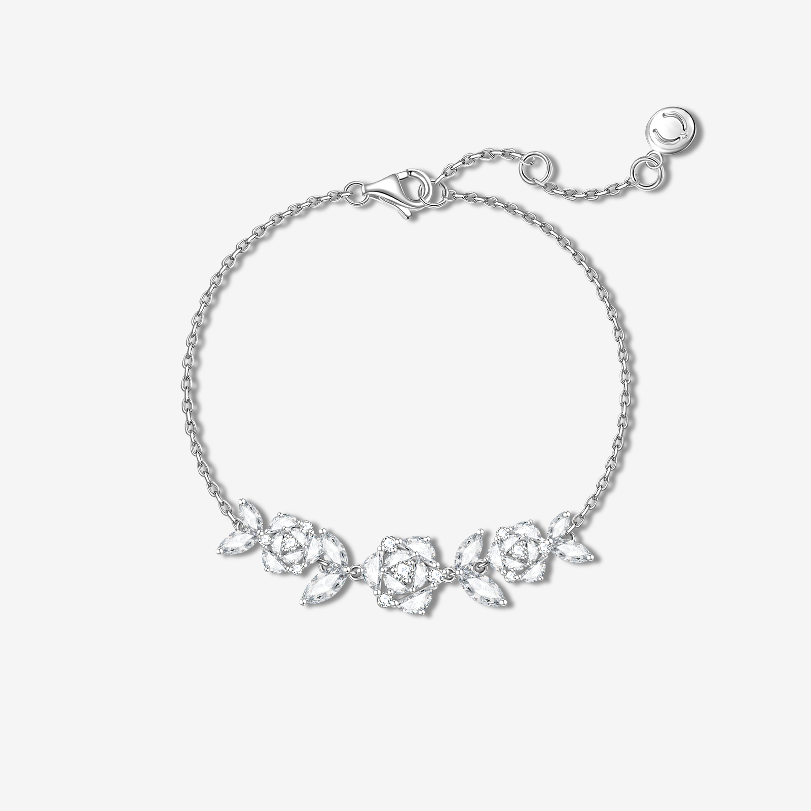 FANCI ME "Blooming Rose" Sterling Silver Bracelet Main