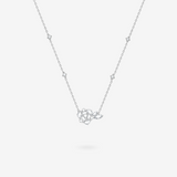 FANCI ME "One Rose" Sterling Silver Necklace Main