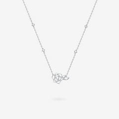 FANCI ME "One Rose" Sterling Silver Necklace Main
