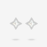 FANCI ME "Starlit Melody" Sterling Silver White Pearl Earrings Main