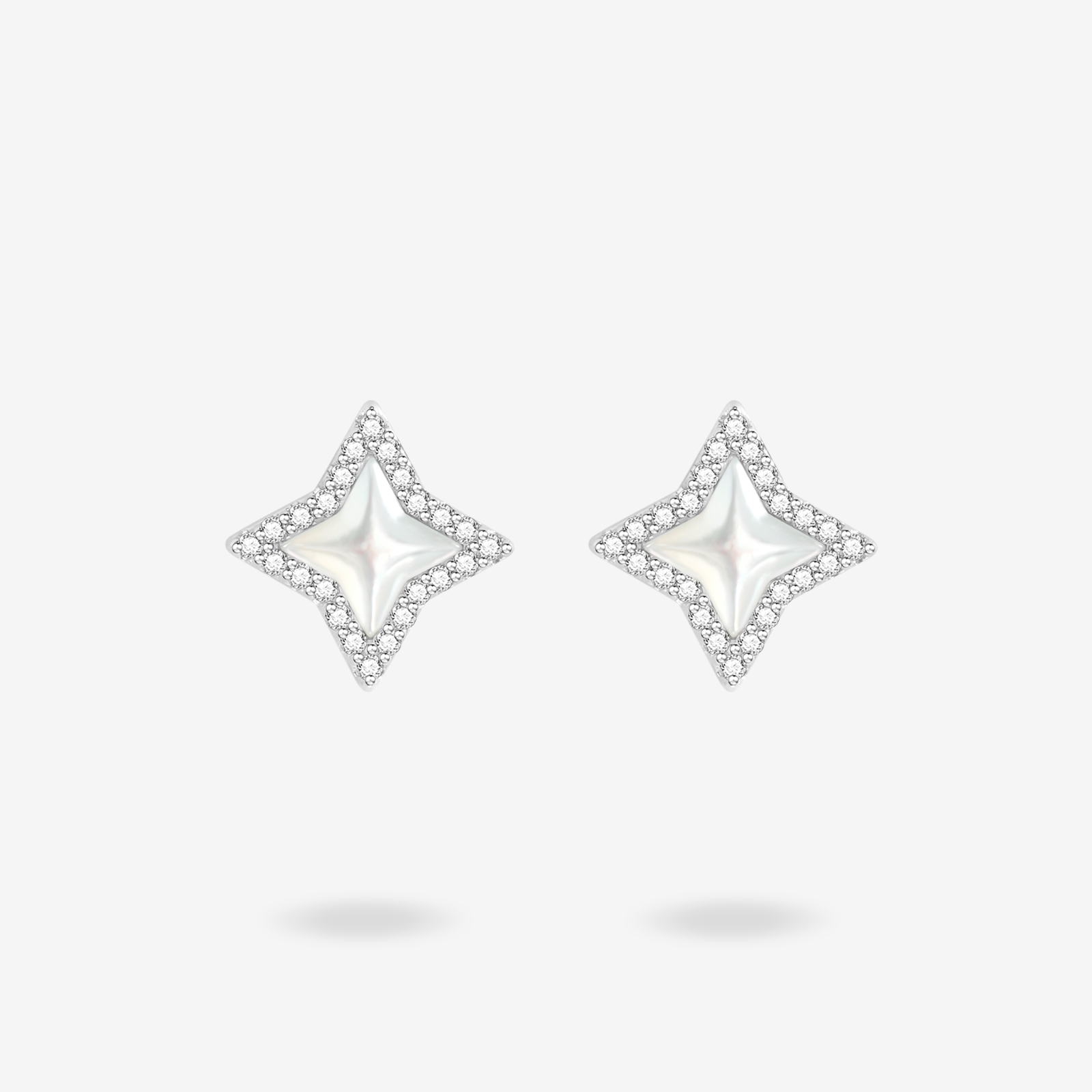 FANCI ME "Starlit Melody" Sterling Silver White Pearl Earrings Main