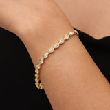 FANCIME „Tearline“ Klassisches Tennisarmband aus Sterlingsilber