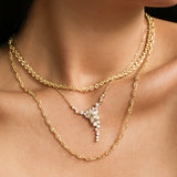 FANCIME "Vega Serenade" Twinkling Star Alpha Lyrae Sterling Silber Halskette 