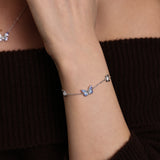 FANCIME „Starlight Butterfly“ Armband aus leuchtendem Emaille und Sterlingsilber