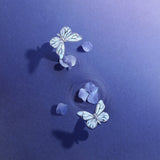 FANCIME „Starlight Butterfly“ Ohrringe aus leuchtendem Emaille und Sterlingsilber