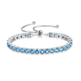 "Ewige Eleganz" Dezember Geburtsstein Topas Sterlingsilber Tennisarmband Klassische Bolo-Kette