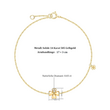 FANCIME "幸運草" 花卉 18K 黃金手鍊
