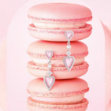 FANCIME „Pink Moment“ Ohrhänger in Herzform aus Sterlingsilber mit weißer Perle und Zirkonia 