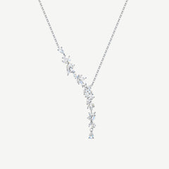 FANCIME „Wisteria Whisper“ Halskette mit Blütenanhänger aus Sterlingsilber