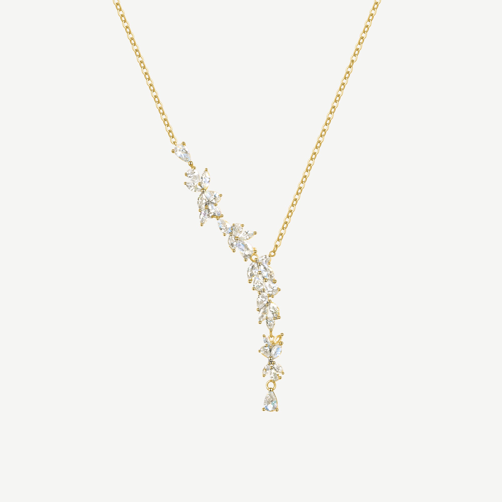 FANCIME „Wisteria Whisper“ Halskette mit Blütenanhänger aus Sterlingsilber