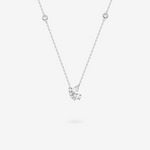 Fanci "Aqua Joy" Flying Butterfly Sterling Silver Necklace White Main
