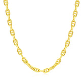 FANCIME „Sunlit Grace“ Klassische quadratische Gliederkette aus Sterlingsilber