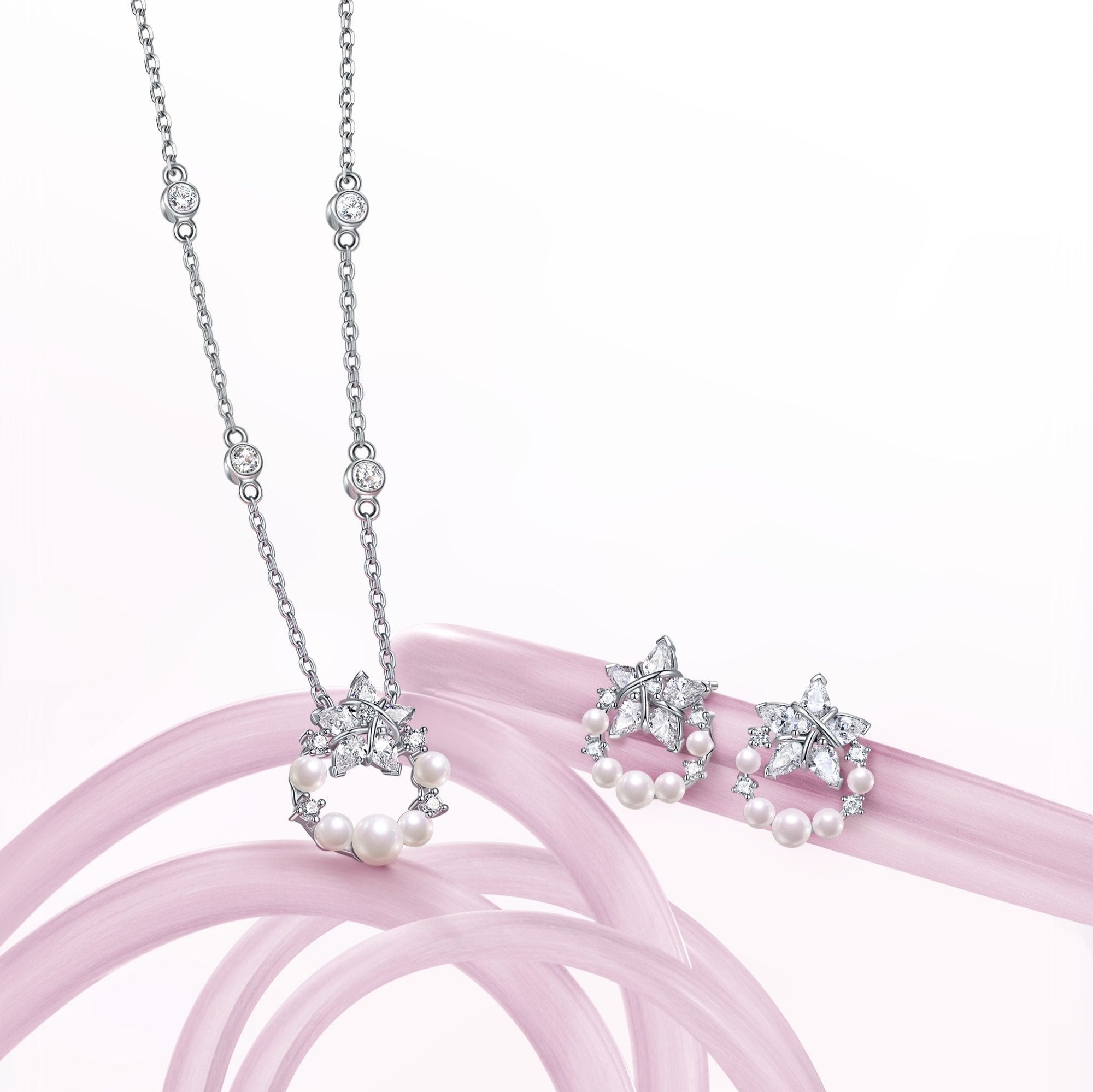 Collier en argent sterling "Vega Aureole" Étoile scintillante Alpha Lyrae