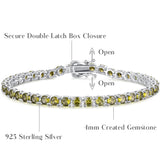 "Sunny Delight" Peridot Tennis Sterling Silver Bracelet