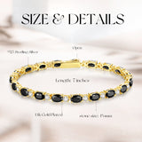 „Glamour Radiance“ Tennisarmband aus Sterlingsilber mit aufwendigem Schliff 