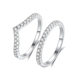 FANCIME Crown Radiance Moissanit-Ring aus Sterlingsilber