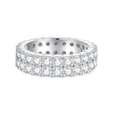 FANCIME Moissanit-Ehering aus Sterlingsilber