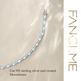 Armband „Glamour Radiance“ mit Geburtsstein Juni, Tennis-Mondstein im besonderen Schliff, Sterlingsilber 