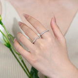 FANCIME Crown Radiance Moissanit-Ring aus Sterlingsilber